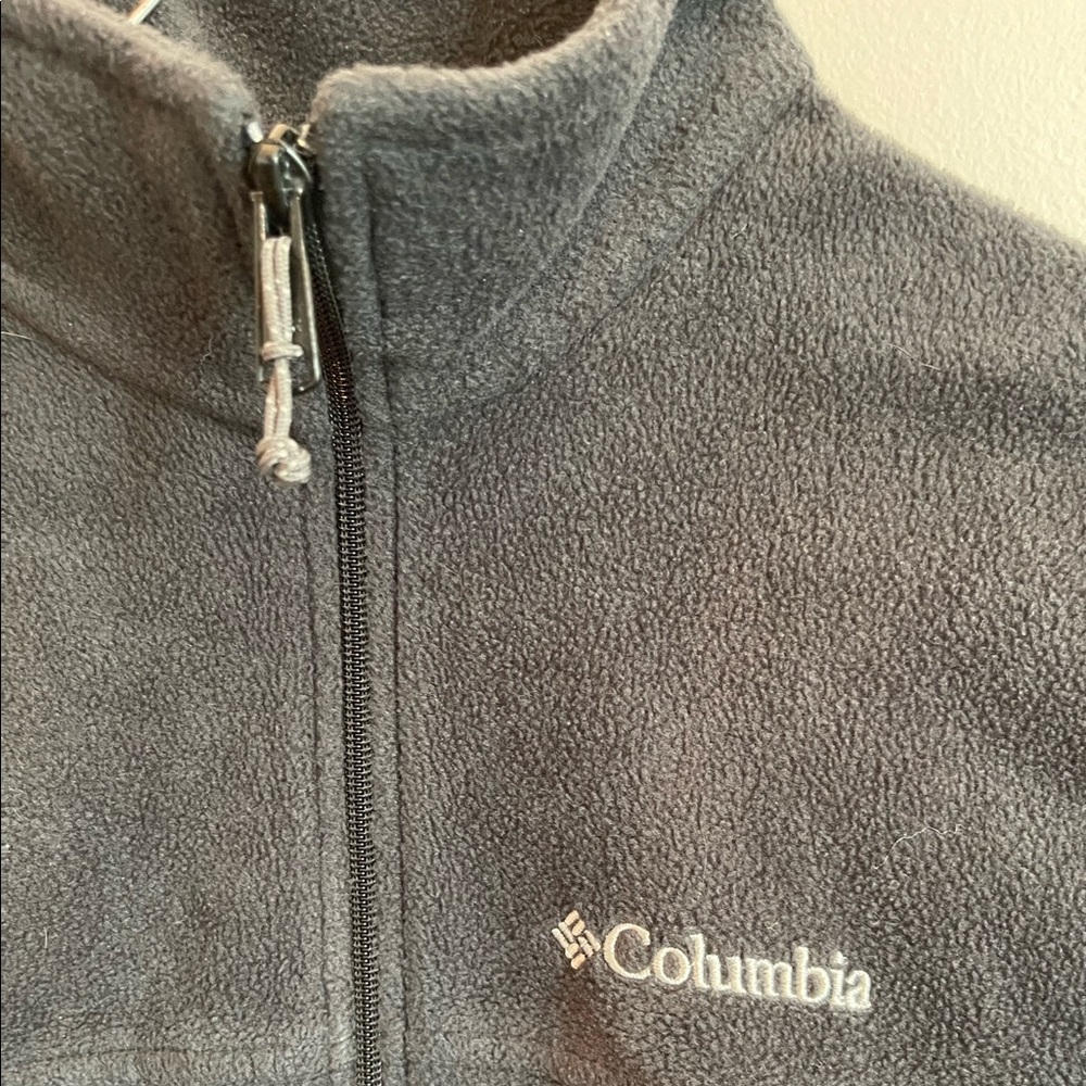 Columbia grey fleece jacket size medium